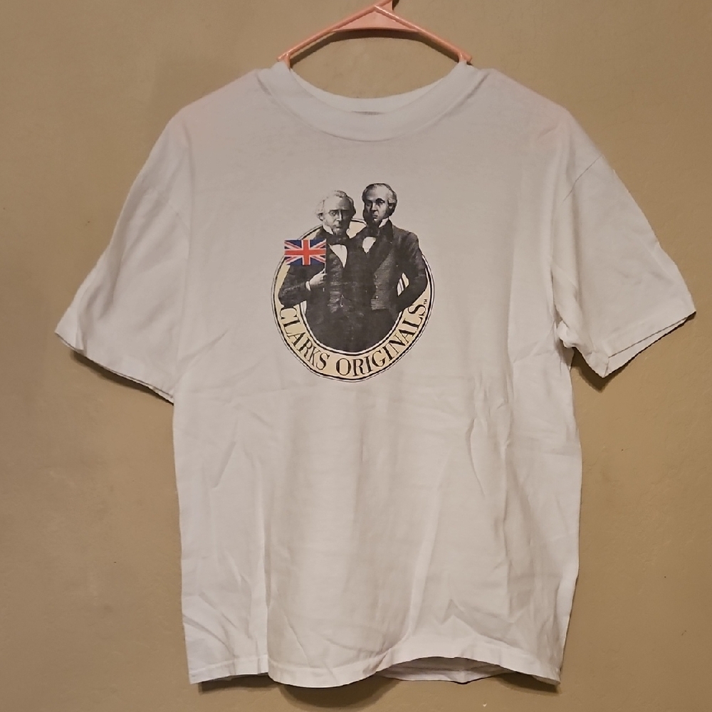 Clarks White Tee with Vintage Logo